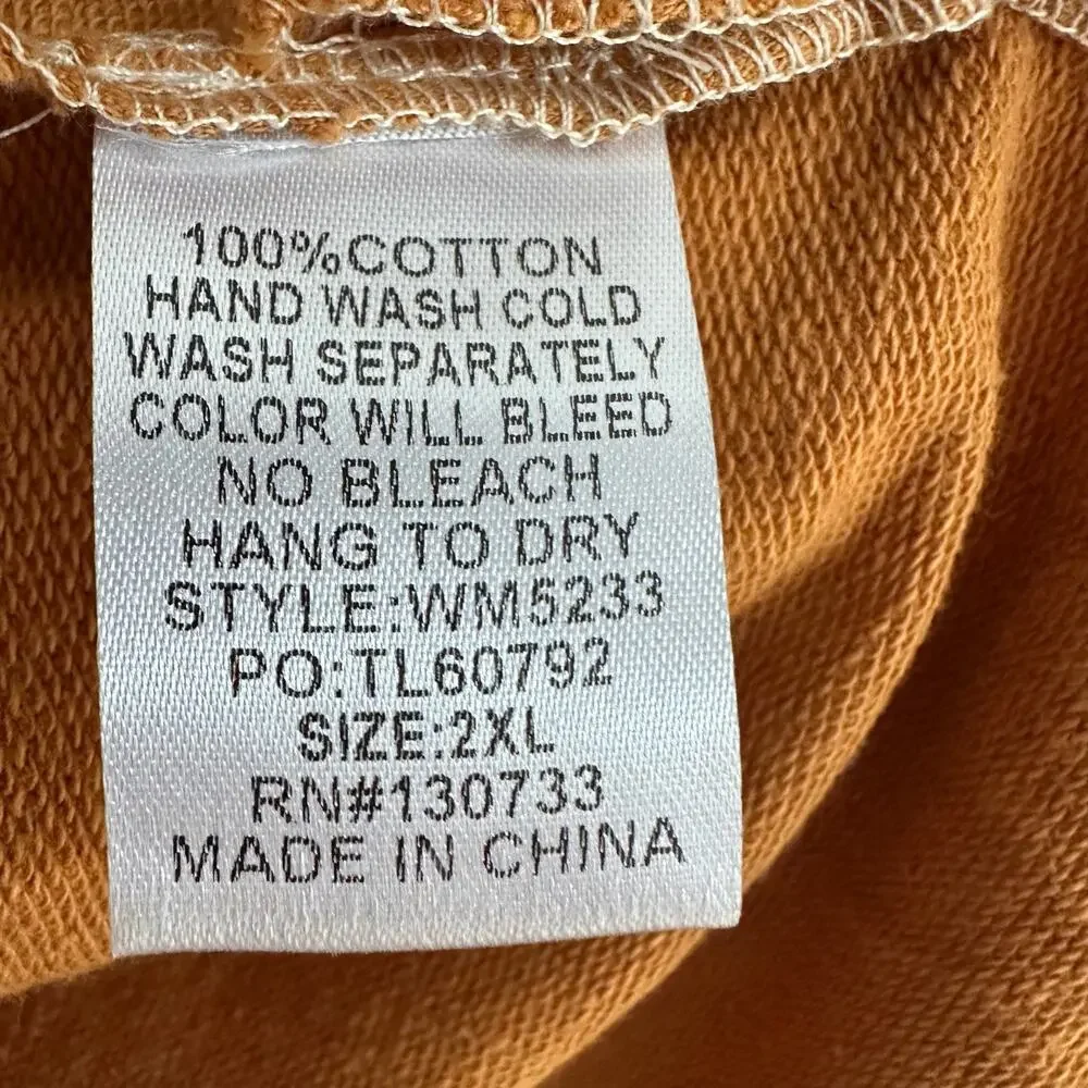 Umgee 2XL Dip Dye French Terry Round Neck Button - Picture 4 of 5